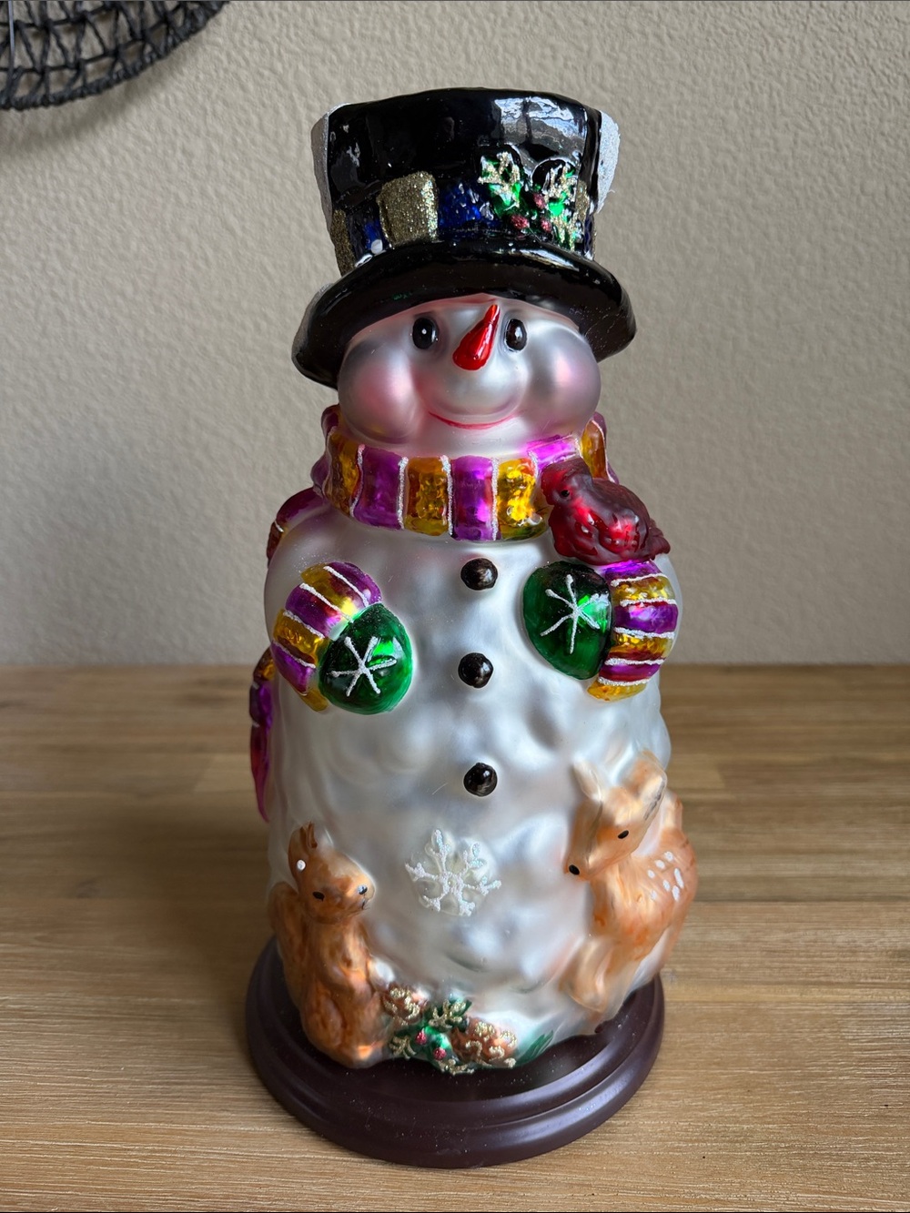 2004 Thomas Pacconi Classic Snowman 14” Christmas Holiday Decor Pre-Owned EUC